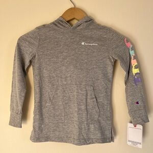 Champion Girls Long Sleeve Shirt 6X Authentic Athletic Wear Gray Soft Pocket